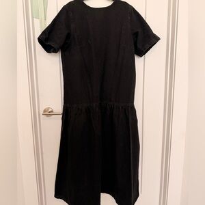 ASOS DESIGN T-shirt Denim Black Midi Dropped Waist Dress